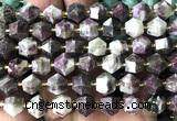 CME816 15 inches 8*10mm faceted bicone plum blossom tourmaline beads