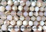 CME821 15 inches 8*10mm faceted bicone sakura agate beads