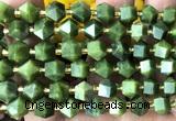 CME842 15 inches 8*10mm faceted bicone China jade beads