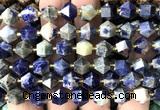 CME880 15 inches 8*10mm faceted bicone orange sodalite beads