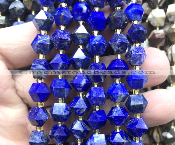 CME881 15 inches 8*10mm faceted bicone lapis lazuli beads