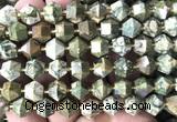 CME884 15 inches 8*10mm faceted bicone rhyolite gemstone beads