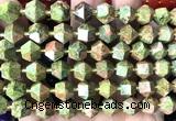 CME885 15 inches 8*10mm faceted bicone unakite gemstone beads