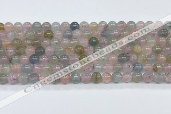 CMG391 15.5 inches 6mm round morganite gemstone beads