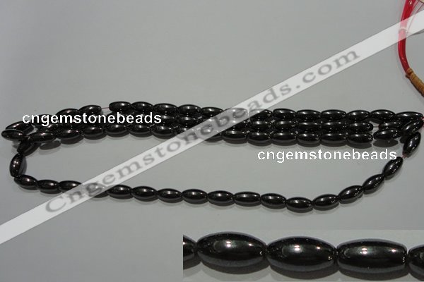 CMH148 15.5 inches 6*12mm rice magnetic hematite beads wholesale