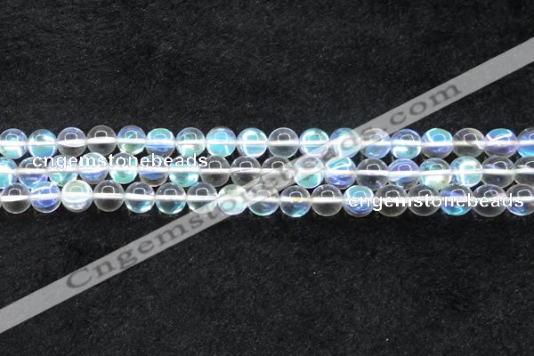 CMS1503 15.5 inches 10mm round synthetic moonstone beads wholesale