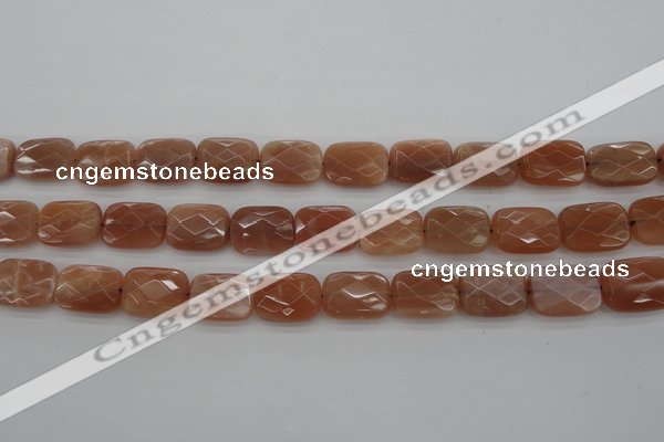 CMS972 15.5 inches 12*16mm faceted rectangle A grade moonstone beads