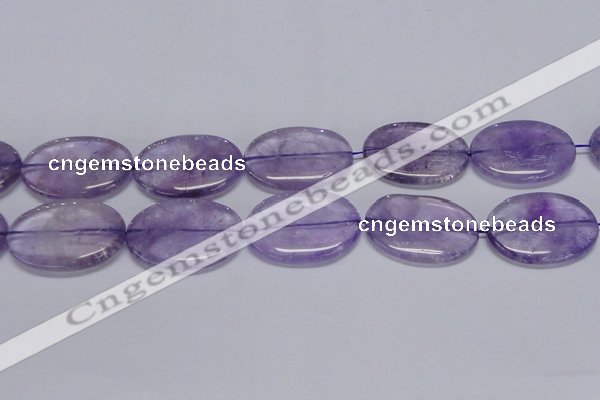 CNA838 15.5 inches 30*40mm oval natural light amethyst beads