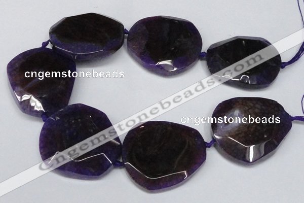 CNG1606 15.5 inches 45*50mm faceted freeform agate beads