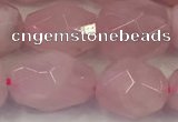 CNG6953 12*14mm - 13*16mm faceted nuggets rose quartz beads