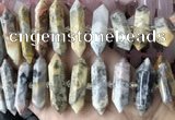 CNG7948 10*22mm - 12*45mm faceted nuggets crazy lace agate beads
