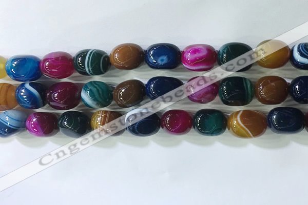 CNG8242 15.5 inches 12*16mm nuggets striped agate beads wholesale