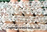 CNG9200 15 inches 7*11mm - 8*12mm faceted nuggets white crystal beads