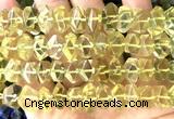 CNG9203 15 inches 7*11mm - 8*12mm faceted nuggets lemon quartz beads