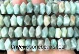 CNG9212 15 inches 7*11mm - 8*12mm faceted nuggets amazonite beads