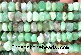 CNG9258 15 inches 6*10mm - 7*12mm faceted nuggets Australia chrysoprase beads