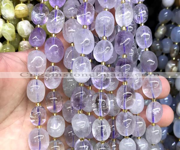 CNG9303 15 inches 10*14mm - 13*18mm nuggets light amethyst beads