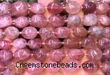 CNG9305 15 inches 10*14mm - 13*18mm nuggets strawberry quartz beads