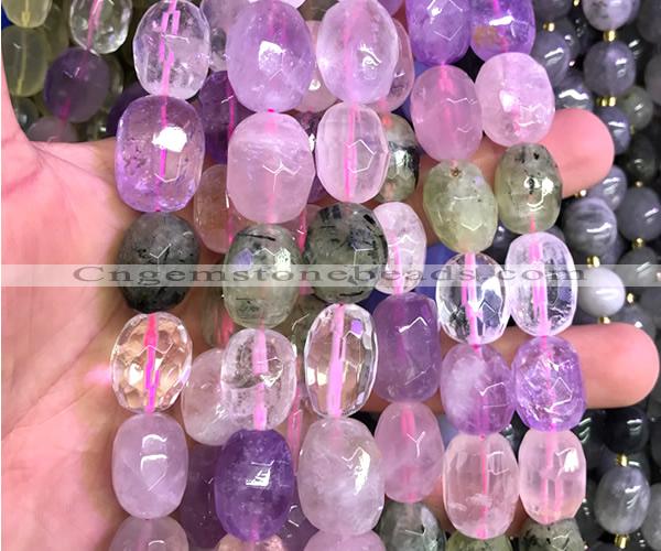 CNG9356 15 inches 12*16mm - 15*20mm faceted nuggets mixed quartz beads