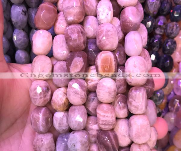 CNG9363 15 inches 12*16mm - 15*20mm faceted nuggets moonstone beads