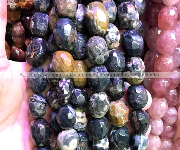 CNG9371 15 inches 12*16mm - 15*20mm faceted nuggets ocean agate beads