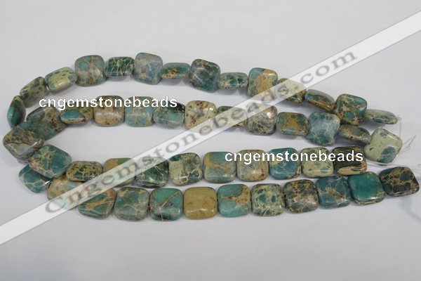 CNI26 15.5 inches 16*16mm square natural imperial jasper beads