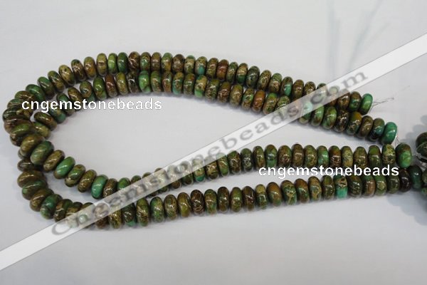 CNI46 15.5 inches 6*12mm rondelle natural imperial jasper beads