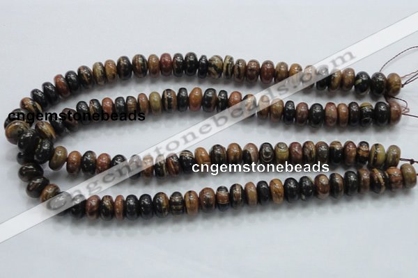 COP202 15.5 inches 7*12mm rondelle natural brown opal gemstone beads