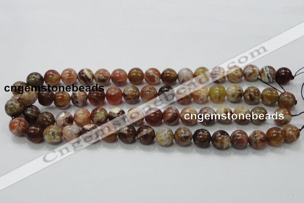 COP503 15.5 inches 12mm round natural red opal gemstone beads