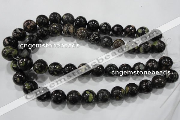 CPM06 15.5 inches 16mm round plum blossom jade beads wholesale