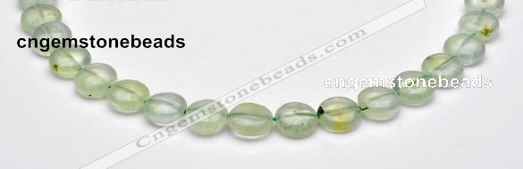 CPR08 A grade 12mm flat round natural prehnite gemstone beads