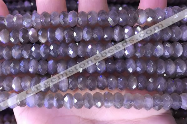 CRB2287 15.5 inches 5*8mm faceted rondelle moonstone beads