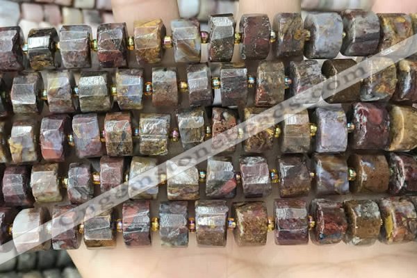 CRB2308 15.5 inches 11mm - 12mm faceted tyre pietersite beads