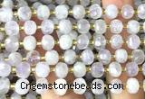 CRB6002 15 inches 6*8mm faceted rondelle lavender amethyst beads