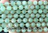 CRB6089 6*8mm faceted rondelle green strawberry quartz beads