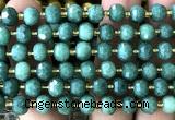 CRB6092 15 inches 6*8mm faceted rondelle dyed jade beads