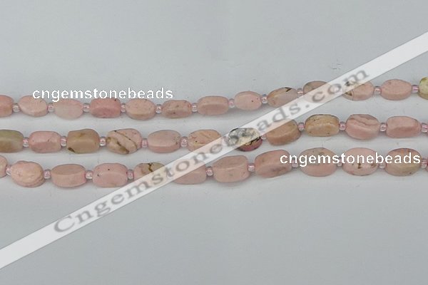 CRC1010 15.5 inches 8*10mm oval rhodochrosite gemstone beads