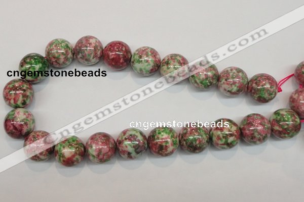 CRF29 15.5 inches 20mm round dyed rain flower stone beads wholesale