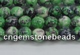 CRF349 15.5 inches 4mm round dyed rain flower stone beads wholesale