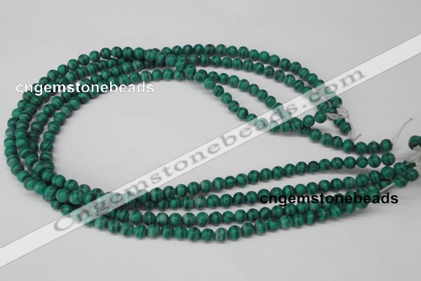 CRO52 15.5 inches 6mm round synthetic malachite beads wholesale