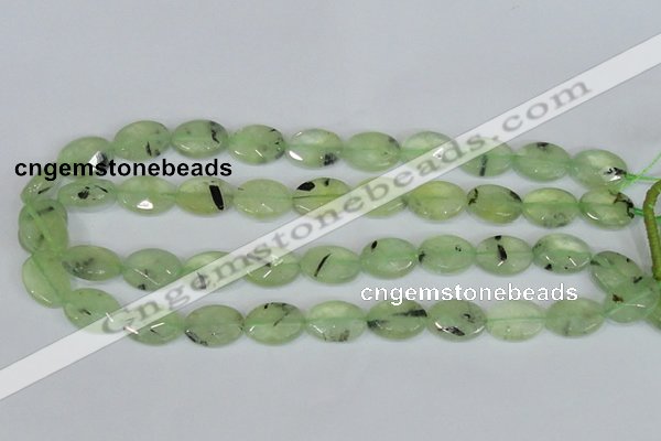 CRU207 15.5 inches 13*18mm faceted oval green rutilated quartz beads