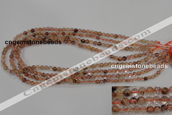 CRU451 15.5 inches 5mm round Multicolor rutilated quartz beads