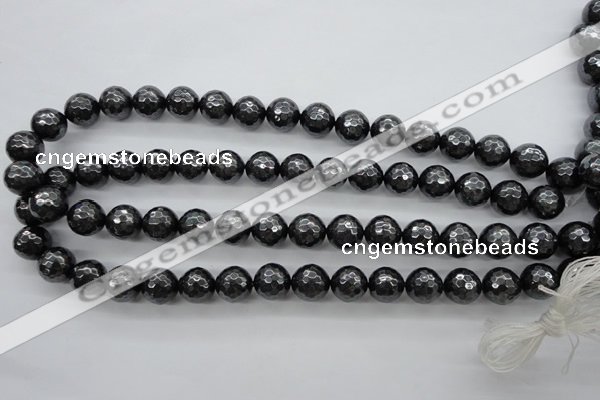 CSB1185 15.5 inches 10mm faceted round shell pearl beads