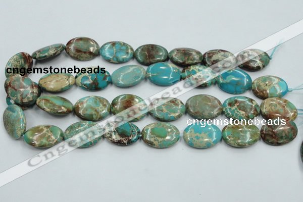 CSE09 15.5 inches 18*25mm oval natural sea sediment jasper beads