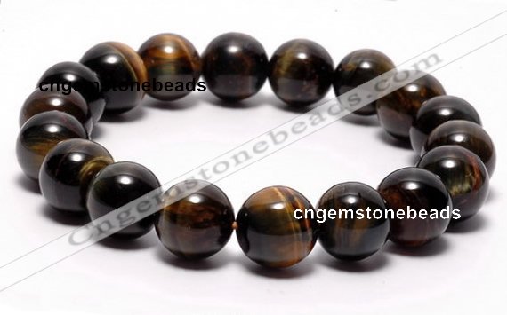 CTB03 7 inches 10mm round blue tiger eye stretch bracelet