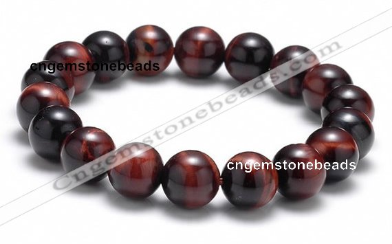 CTB09 7.5 inches 10mm round red tiger eye stretch bracelet