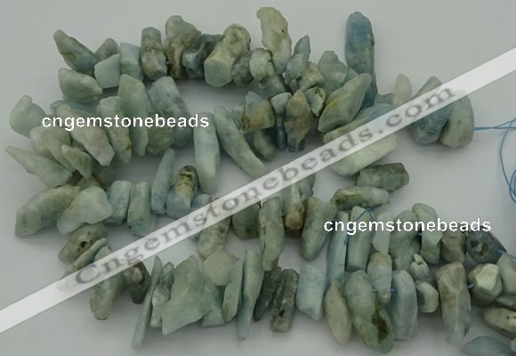 CTD422 Top drilled 10*20mm - 18*35mm nuggets aquamarine beads