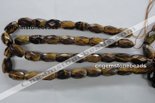 CTE334 15.5 inches 13*20mm faceted drum yellow tiger eye gemstone beads