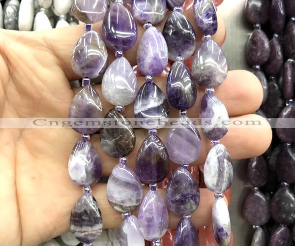 CTR500 15 inches 13*18mm flat teardrop dogtooth amethyst beads