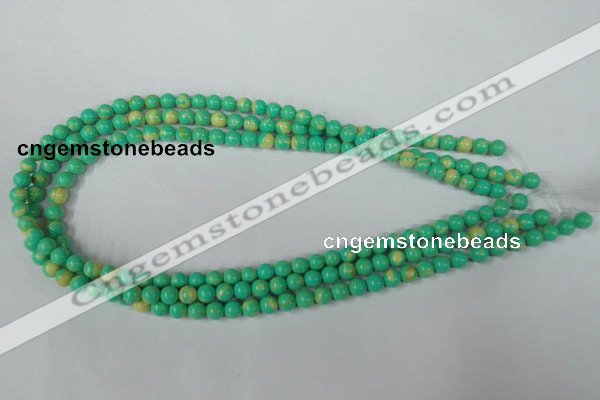 CTU1161 15.5 inches 6mm round synthetic turquoise beads wholesale